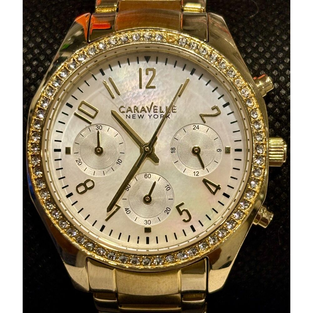 Caravelle New York Melissa Chronograph Watch 44L114 – New Battery